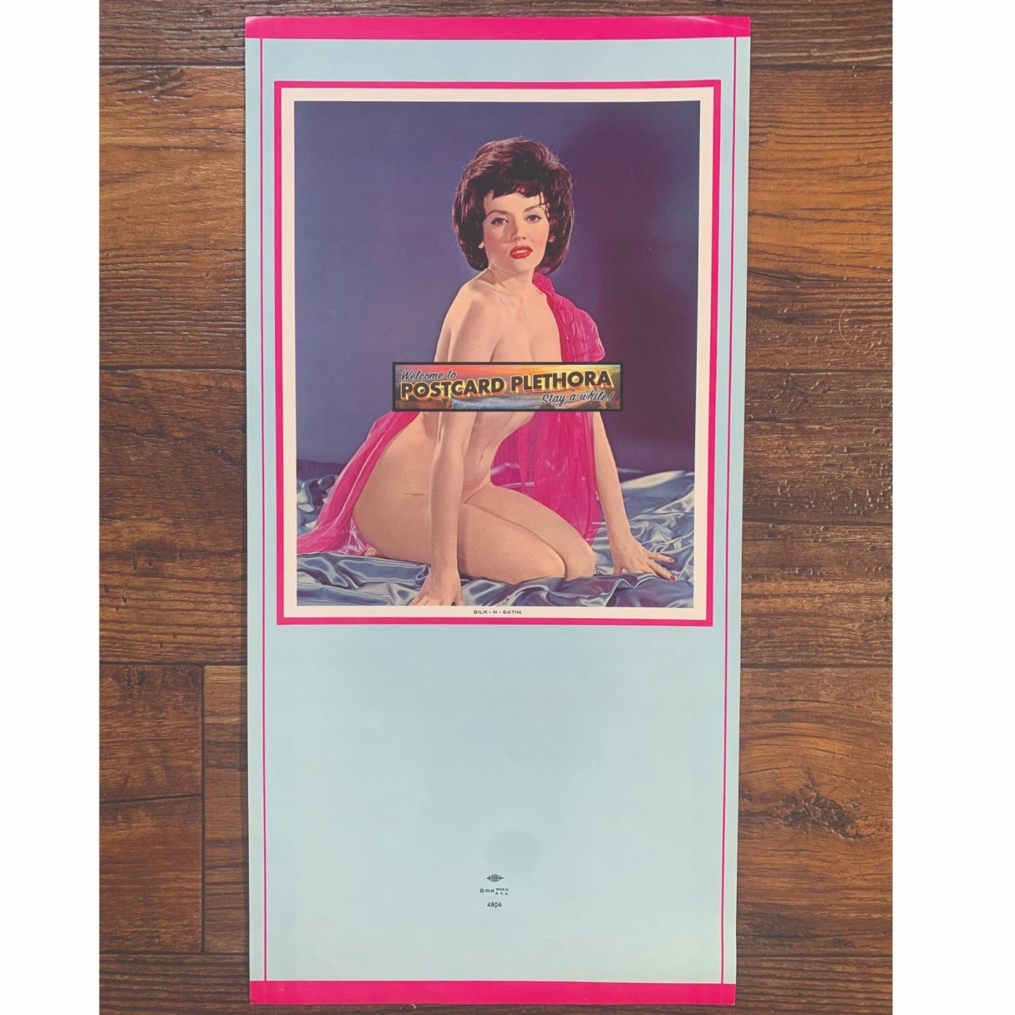 Vintage 1960s Pin Up Calendar Silk-N-Satin KLM 4806 Salesman Sample 10" x 20"