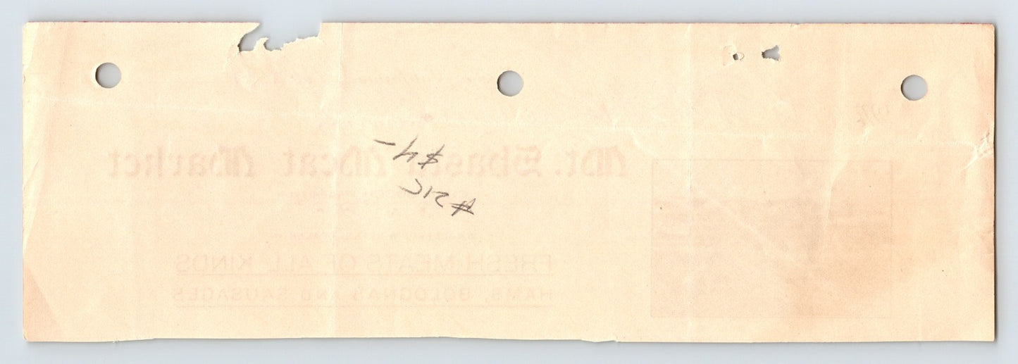 Sisson California 1881 Mt Shasta Meat Market Billhead 8 x 3