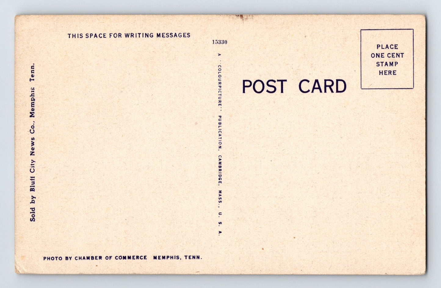 Memphis Tennessee Main Street Downtown Loews Havertys 1940s Postcard Unposted