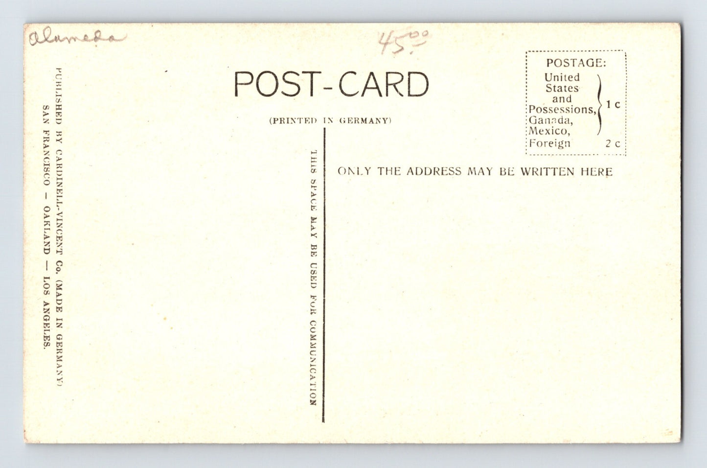 Oakland California Idora Park Circular Swing 1910s Postcard Unposted Divided