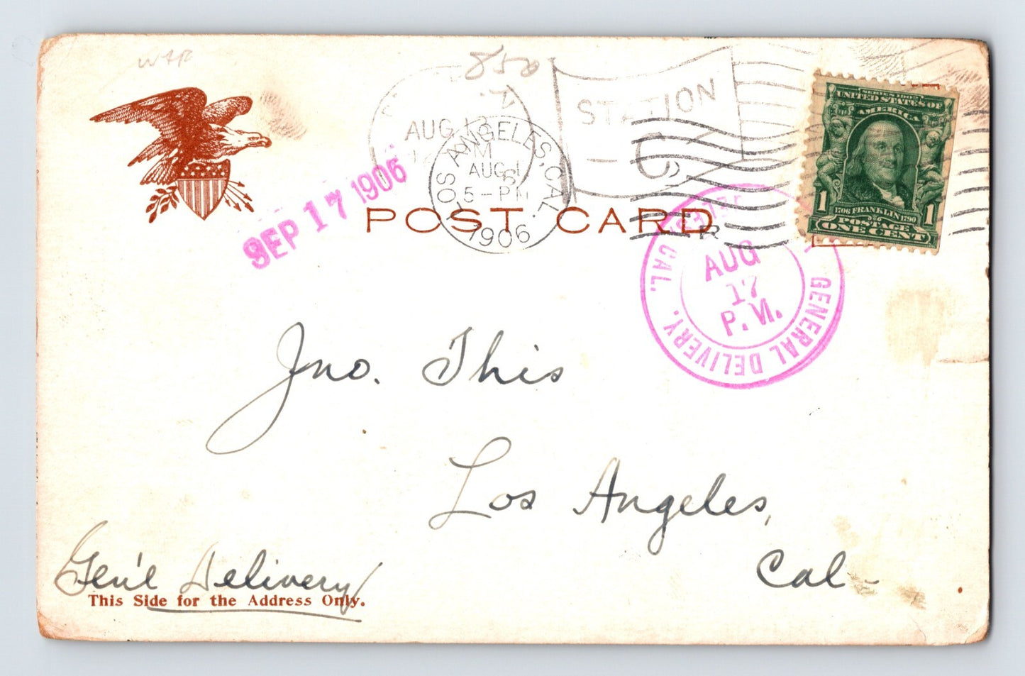New York City Coney Island Luna Park 1906 Postcard Posted Undivided Back