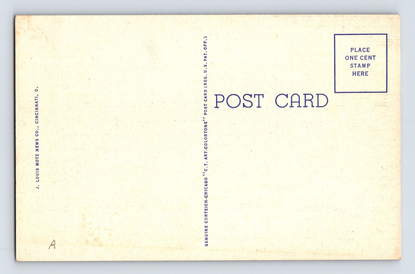 Cincinnati Ohio Crosley Field Reds Baseball 1940s Postcard Unposted Linen