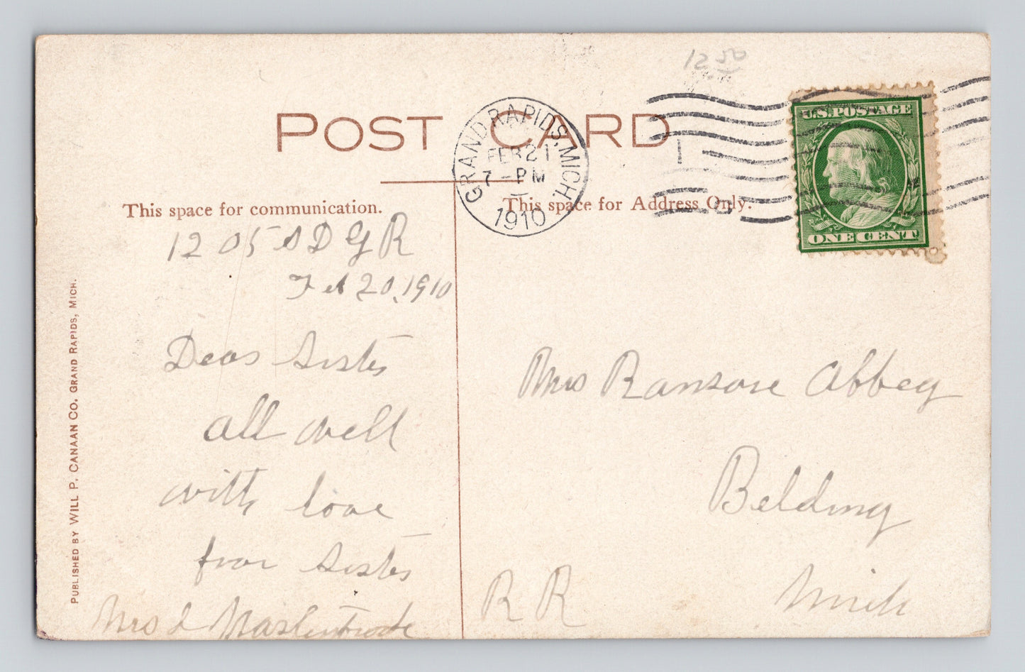 Grand Rapids Michigan Reeds Lake Japanese Night 1910 Postcard Posted Divided