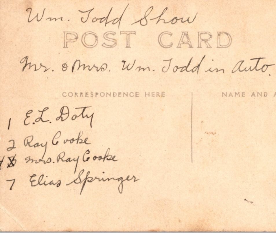 William Todd Show Circus Railroad Train Car Wanderlust 1910s Postcard RPPC AZO