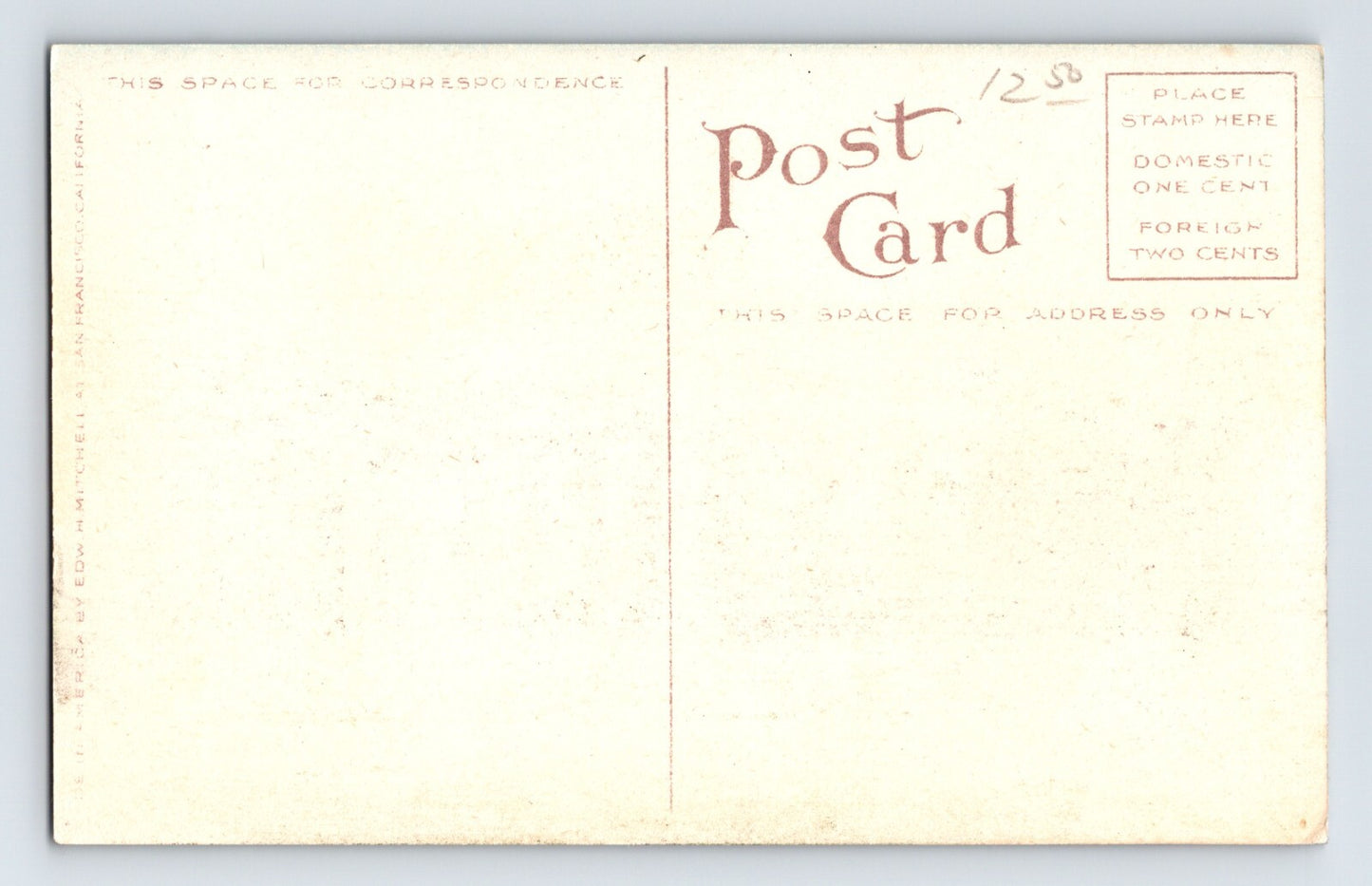 Eureka California Carnegie Free Library 1910s Postcard Unposted Divided Back