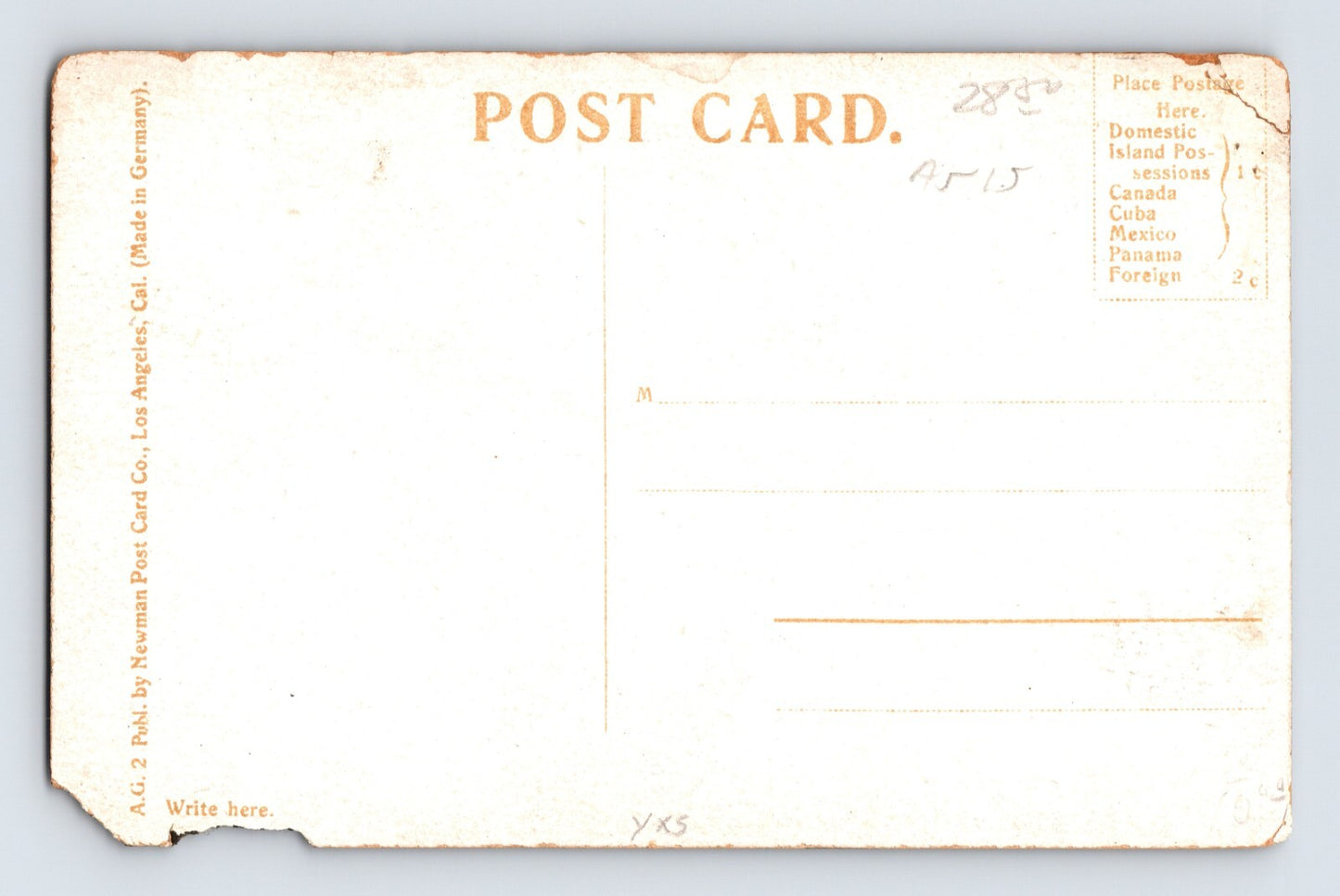 Merced California Canal Street Downtown 1910s Postcard Unposted Divided Back