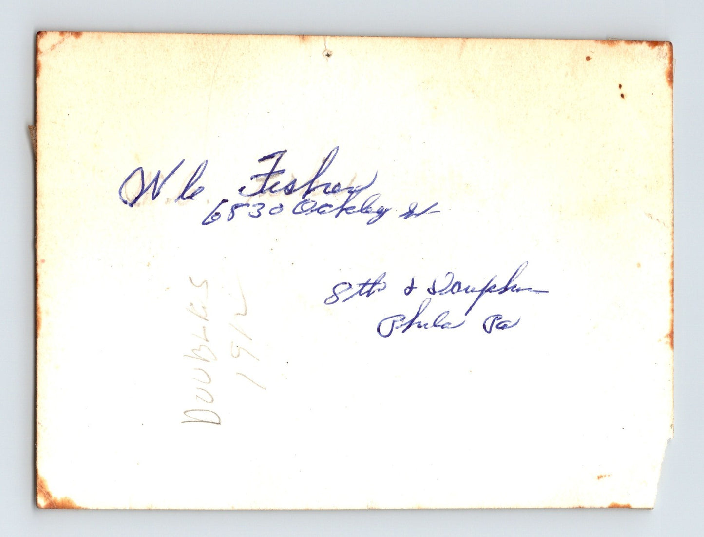 Philadelphia Transportation Company Route 2 Streetcar 1912 Photo 3 x 4