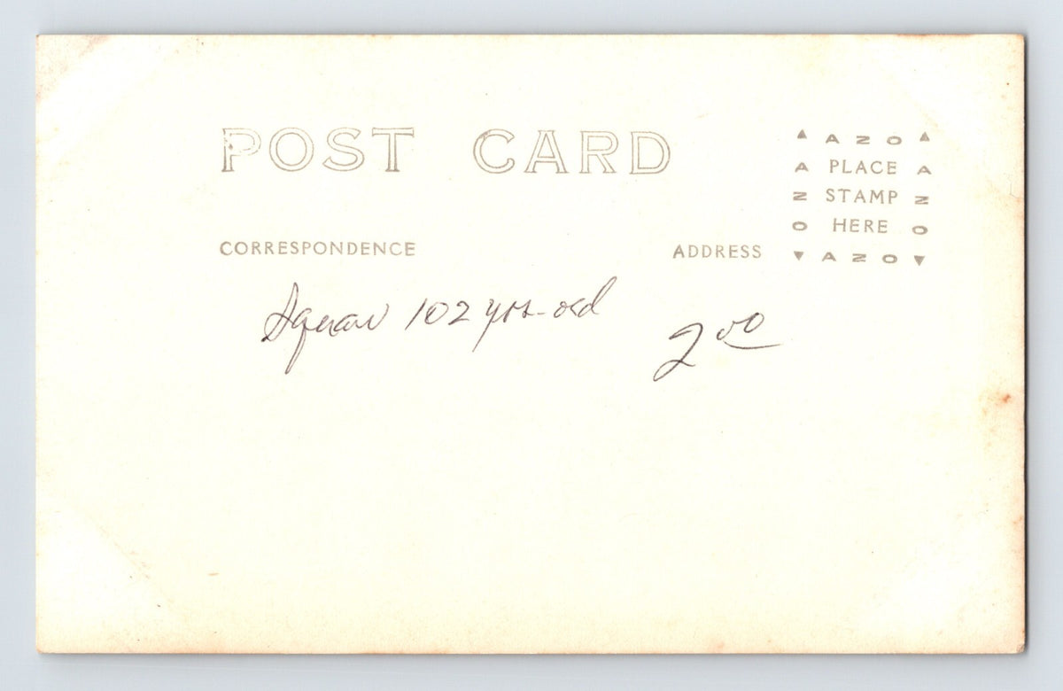 Native American Woman 102 Years Old 1910s RPPC Postcard Unposted AZO