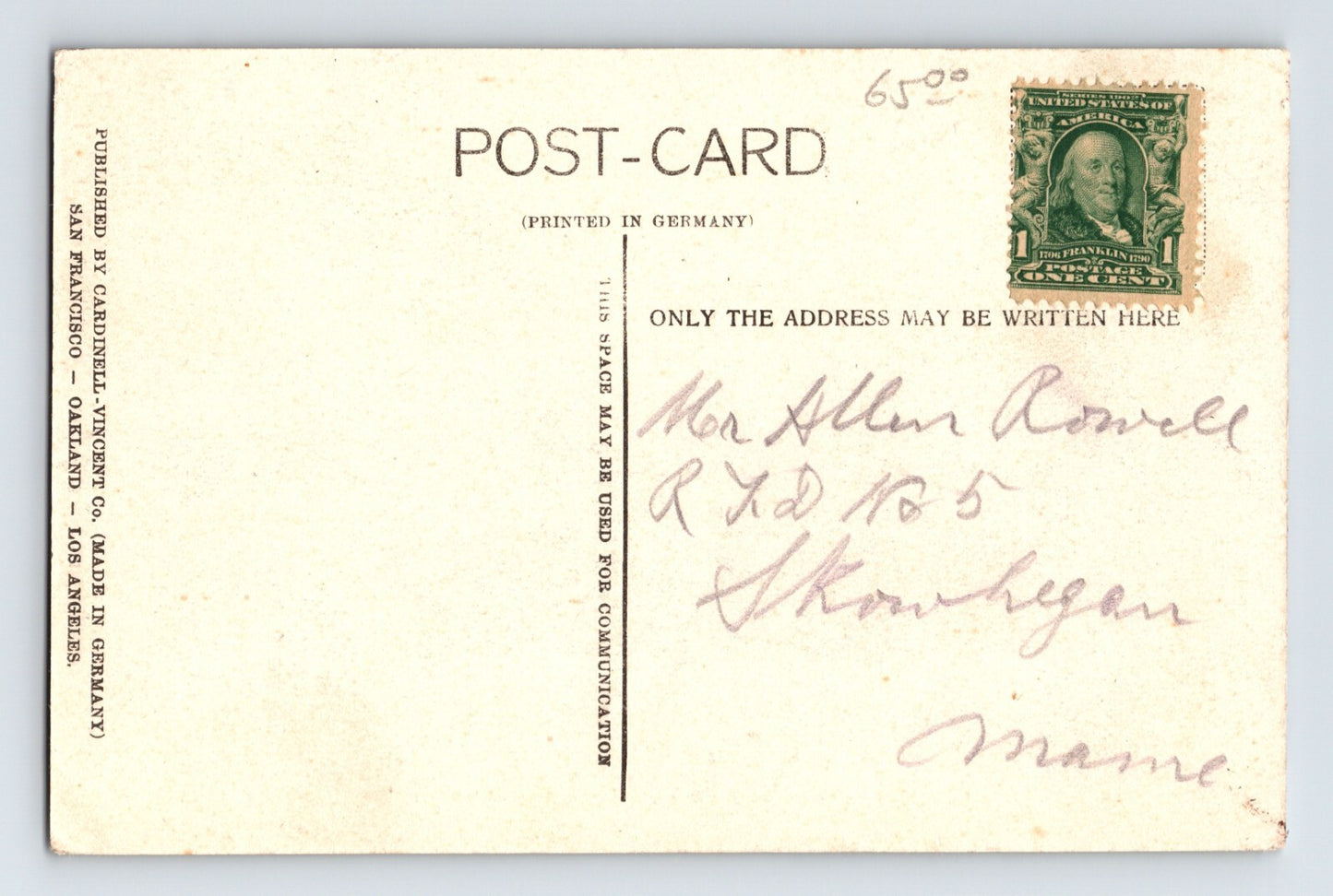 Eureka California E Street Downtown 1910s Postcard Unposted Divided Back