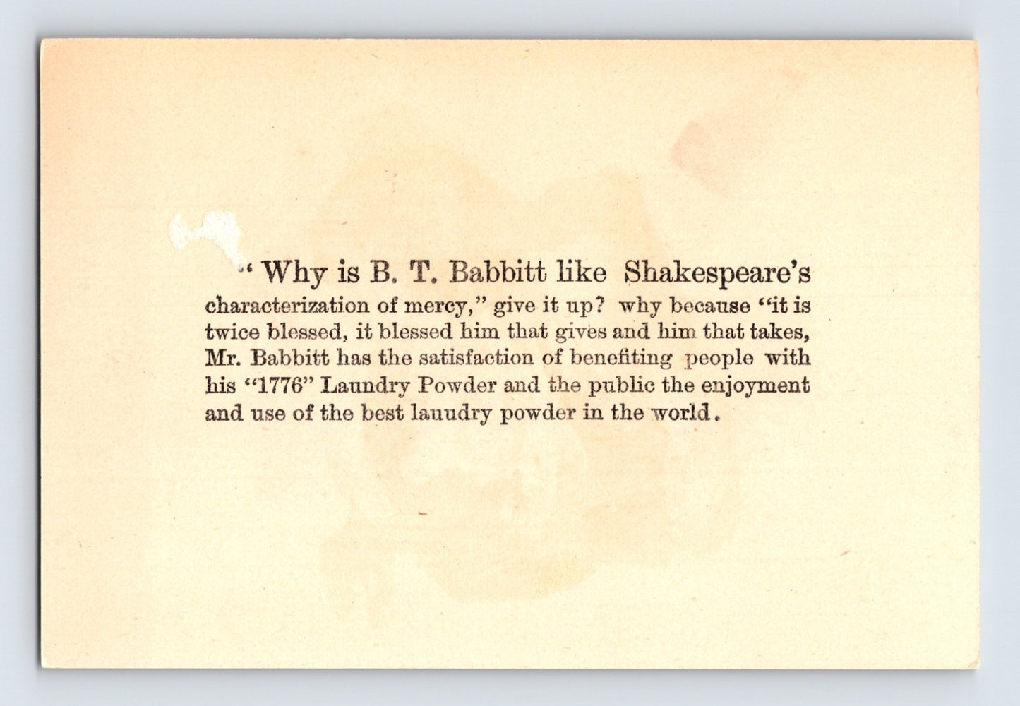 Babbitt's Best Soap Colonial Children Wash Board 1890s Trade Card - 3.5 x 5