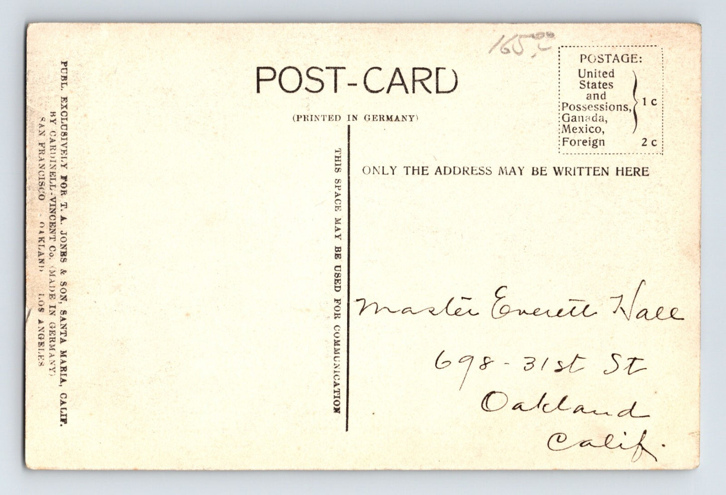 Oakland California Idora Park Tageol Miniature Railroad 1910s Postcard