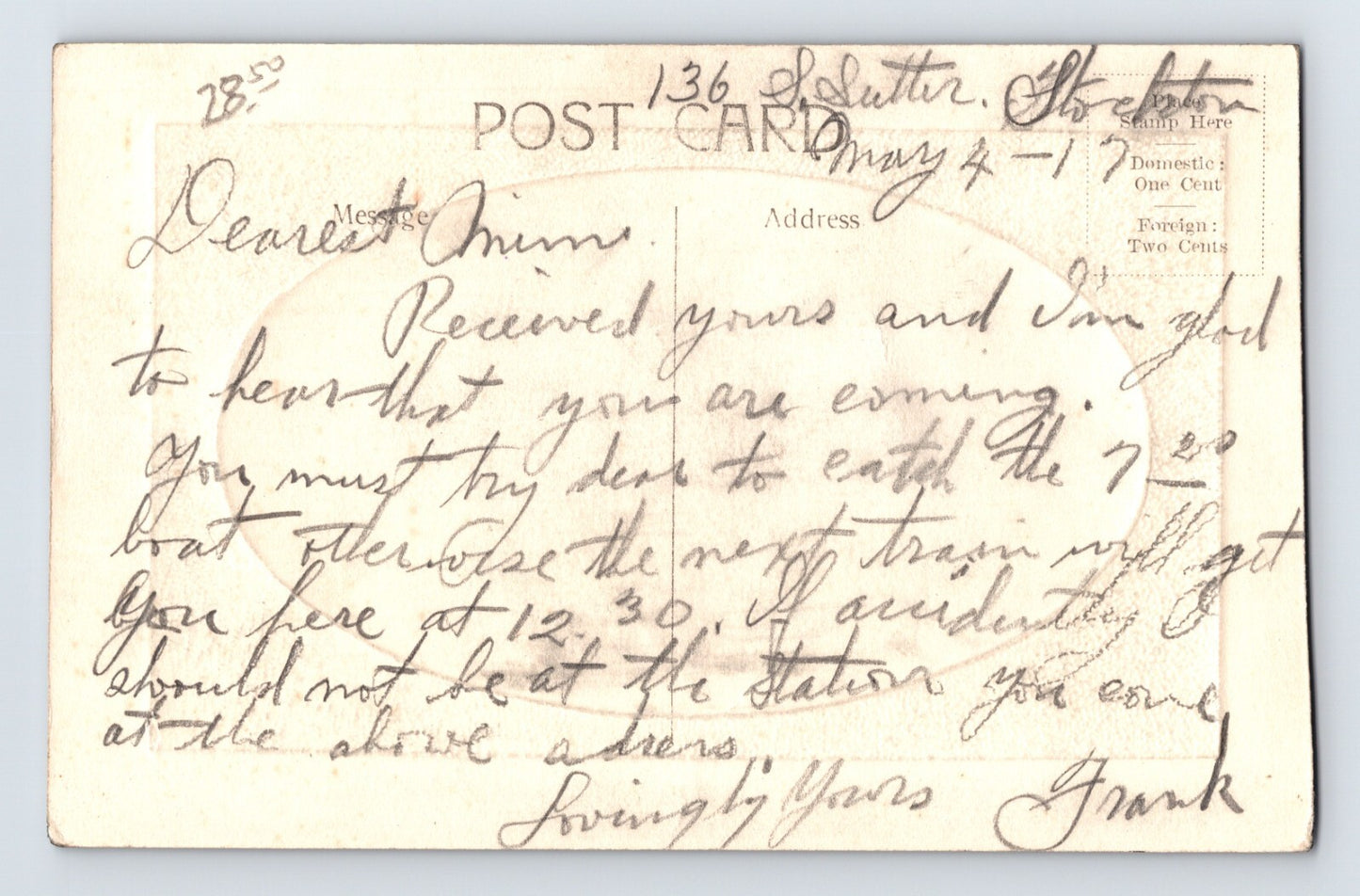 Tracy California Southern Pacific Club House 1910s Postcard Unposted Divided