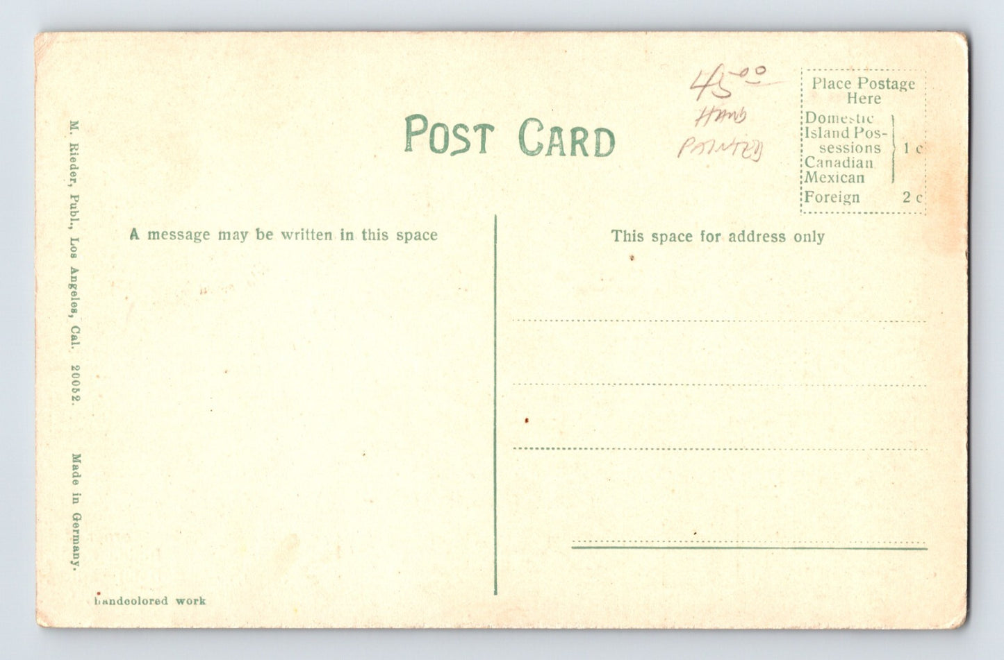 Berkeley California Hotel Carlton Dining Room 1920s Postcard Unposted Divided Back