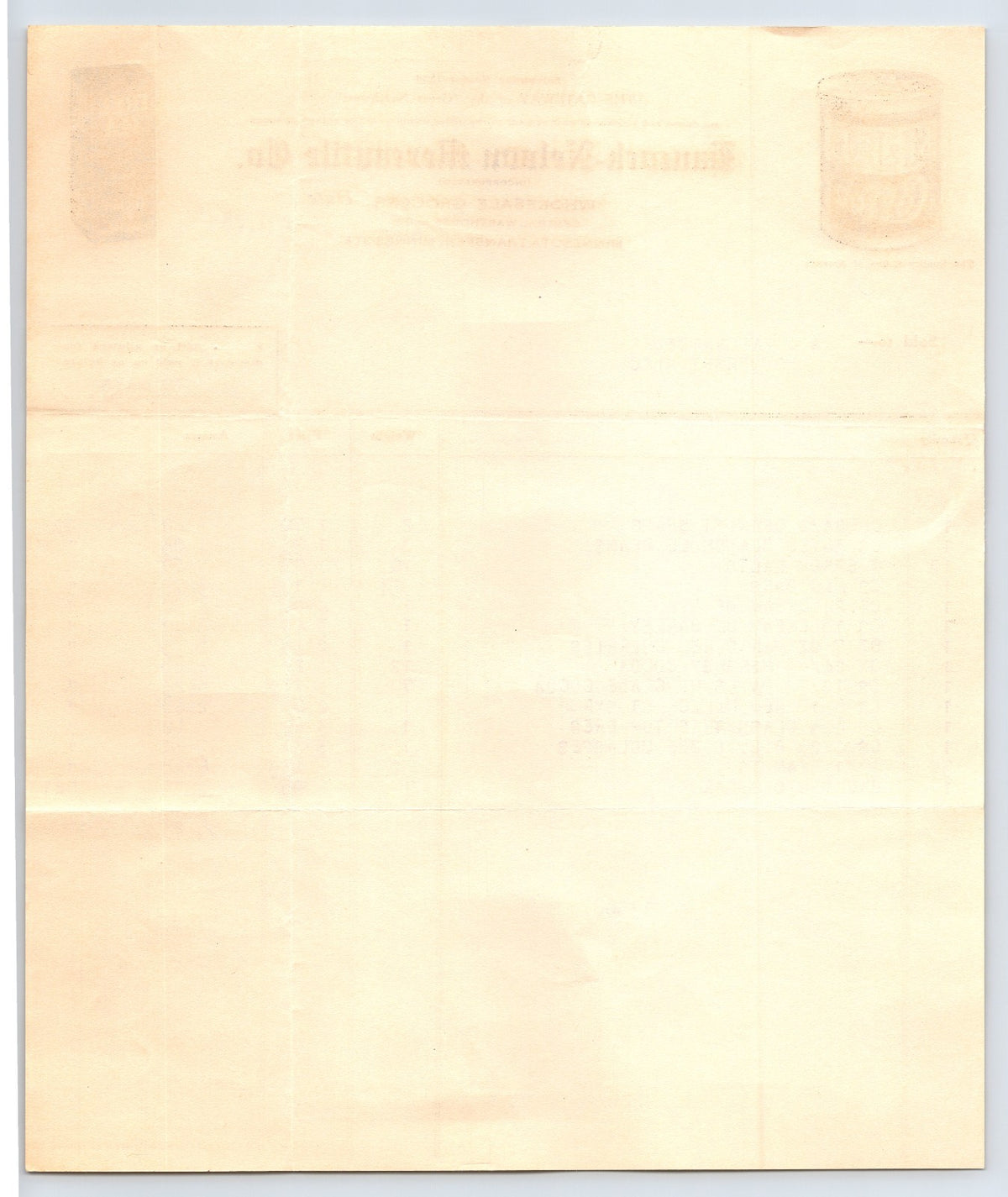 Minneapolis Minnesota 1928 Hancock Nelson Mercantile Billhead 8 x 9