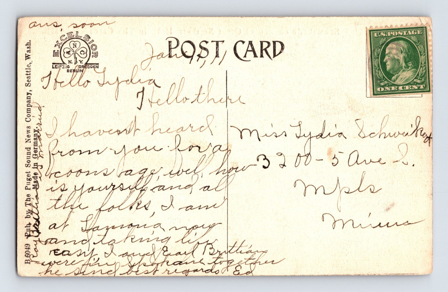 Cascade Mountains Washington Great Northern Railroad Snow Shed 1910s Postcard