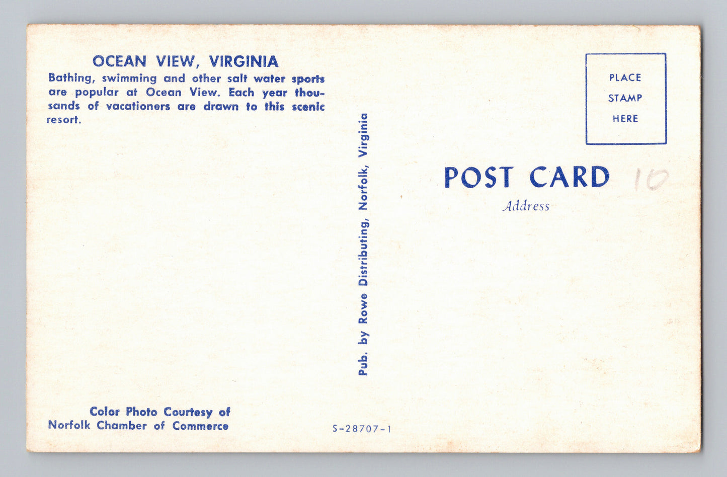 Norfolk Virginia Ocean View Swimsuit Ferris Wheel Carnival 1960s Postcard