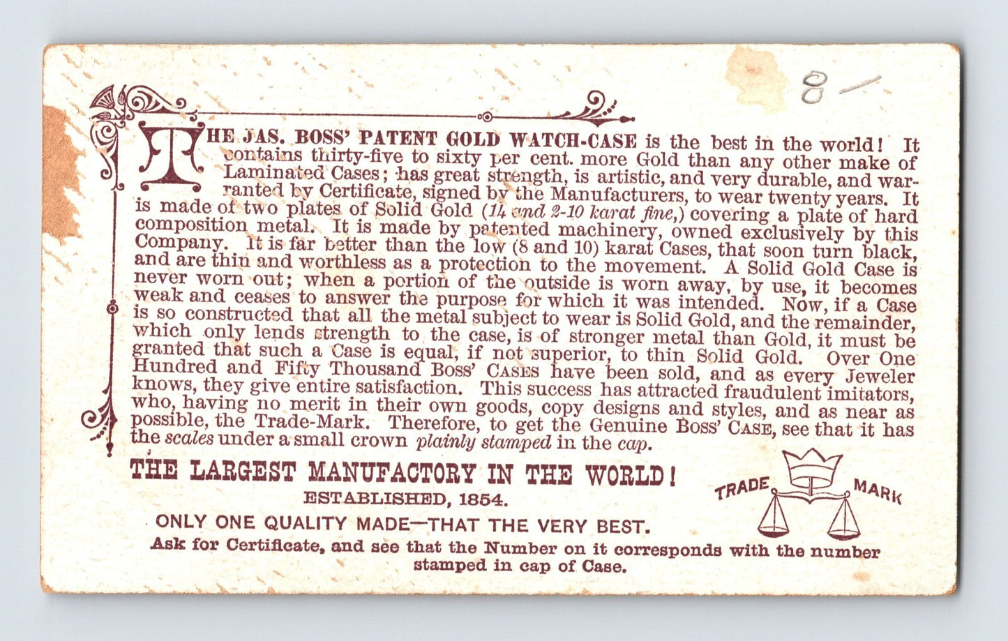 Herman Schuetz Jeweler Artist Olean New York 1890s Trade Card – 2.5 x 4.25