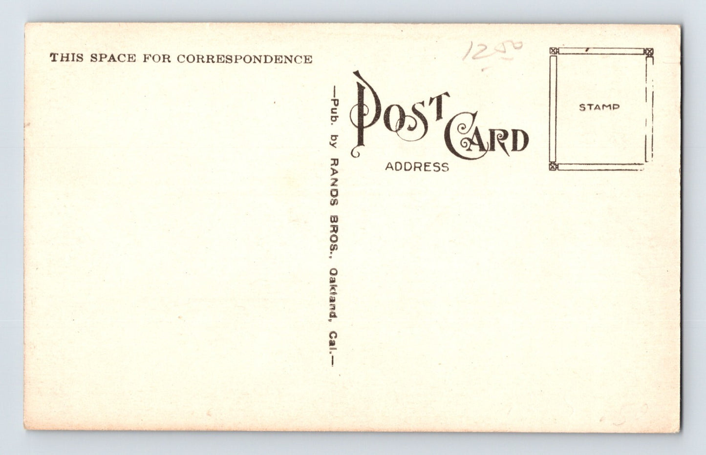 Eureka California Christian Science Church 1910s Postcard Unposted Divided