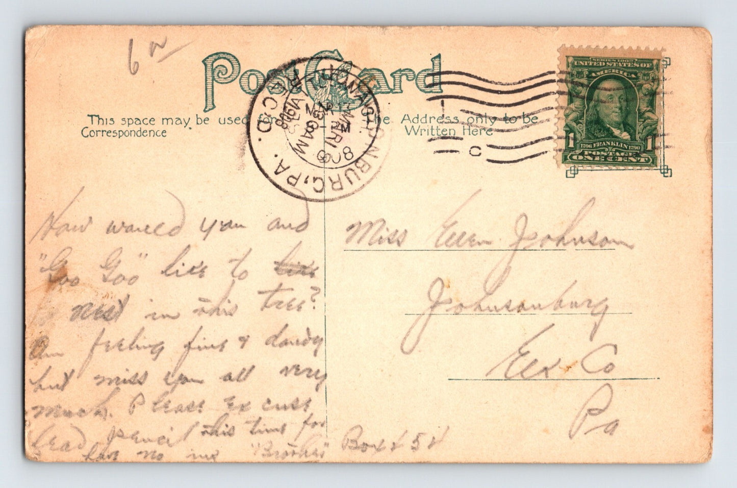 Seattle Washington Cedar Stump House Rhodes Bros 1908 Postcard Posted