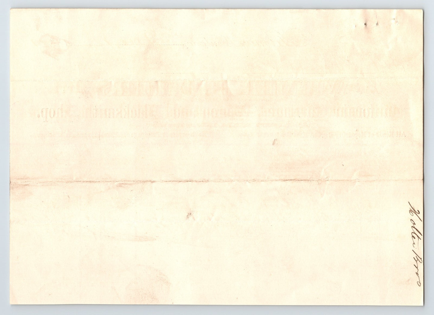 Helena Montana Witmer Brother Carriage Wagon Blacksmith Shop 1881 Billhead 8 x 6