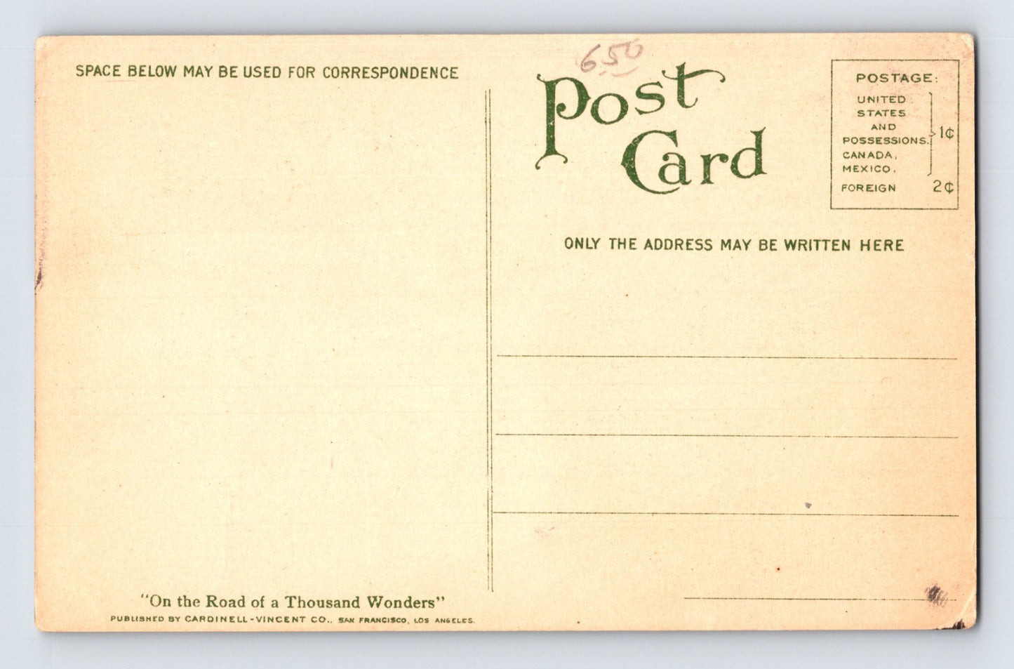 Castle Crags California Rock Climber 1910s Postcard Unposted Divided Back