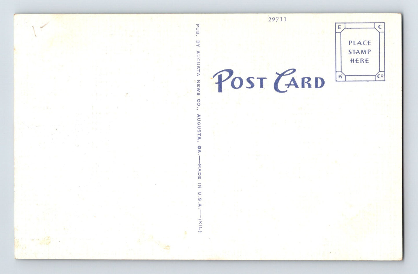 Augusta Georgia Union Station Railroad Depot 1940s Postcard Linen Unposted