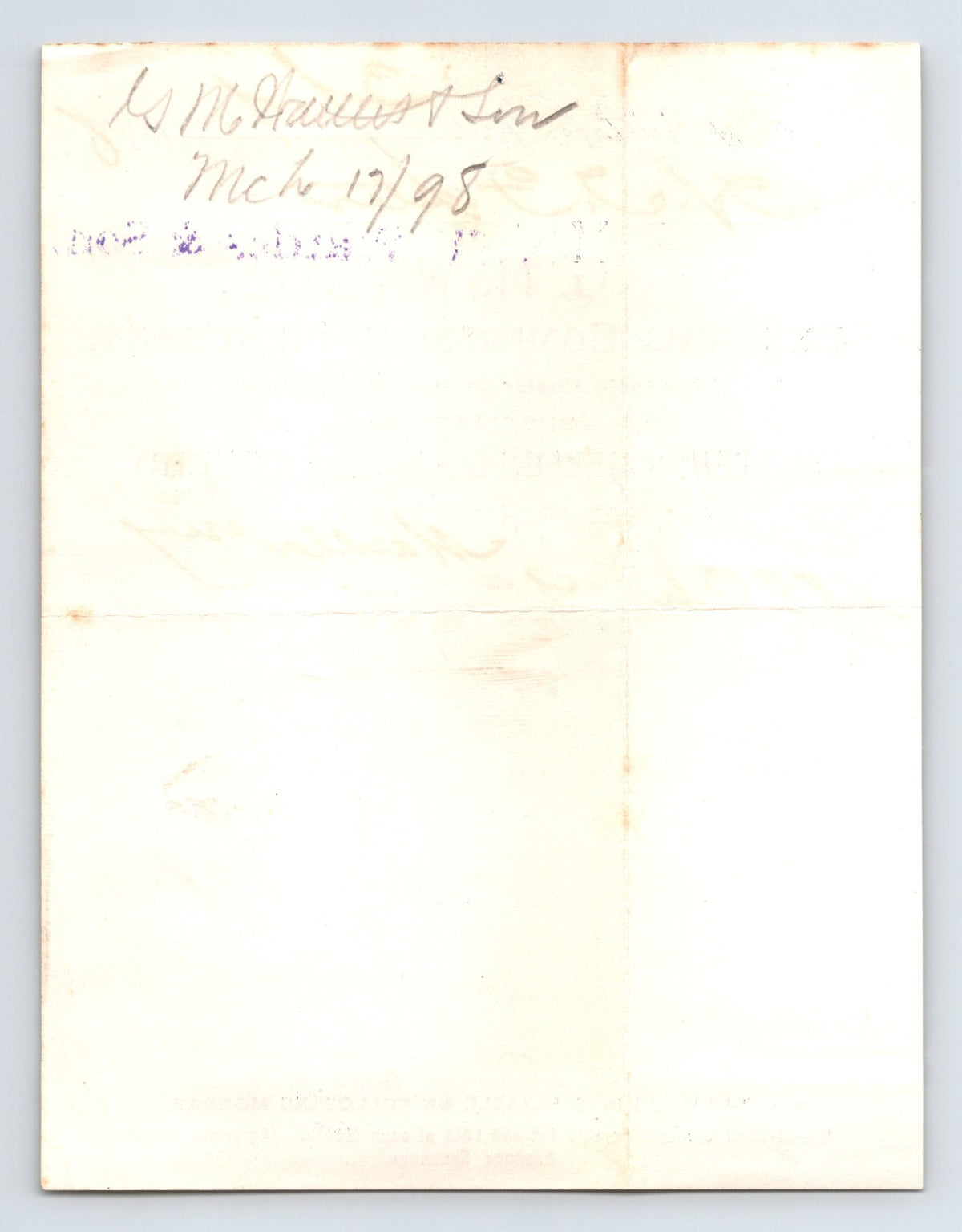 Buffalo New York 1898 Wattles General Commission Merchant Billhead 4.5 x 5.5