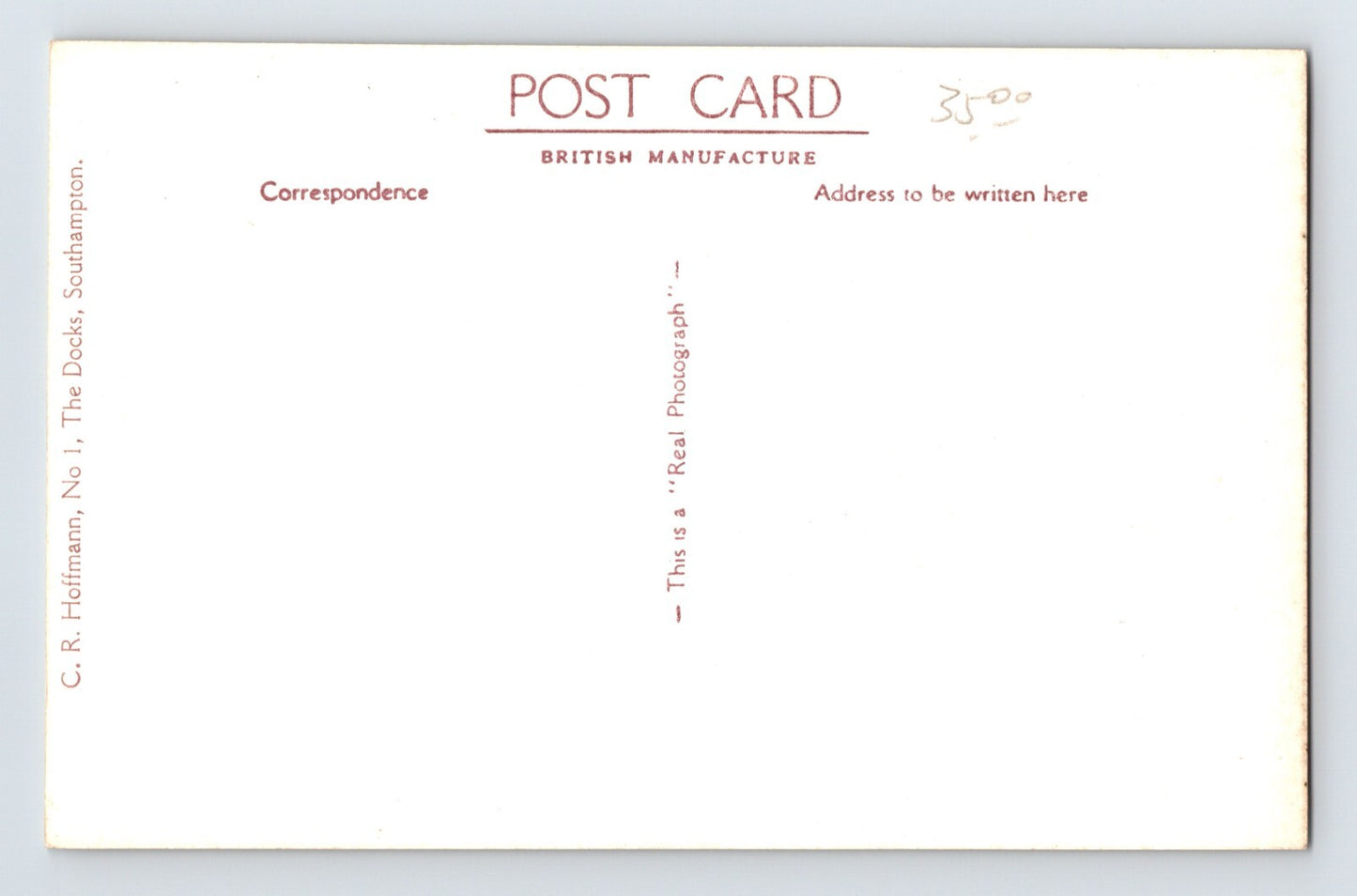 Cunard White Star Liner Mauretania Cabin Restaurant 1930s RPPC Postcard