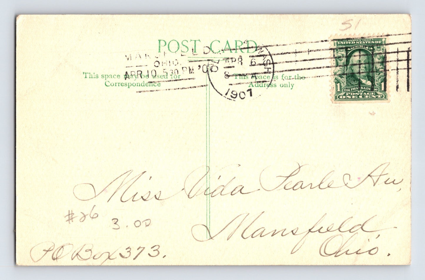 Olympia Washington Fir Tree Logging Train Railroad 1907 Postcard Posted