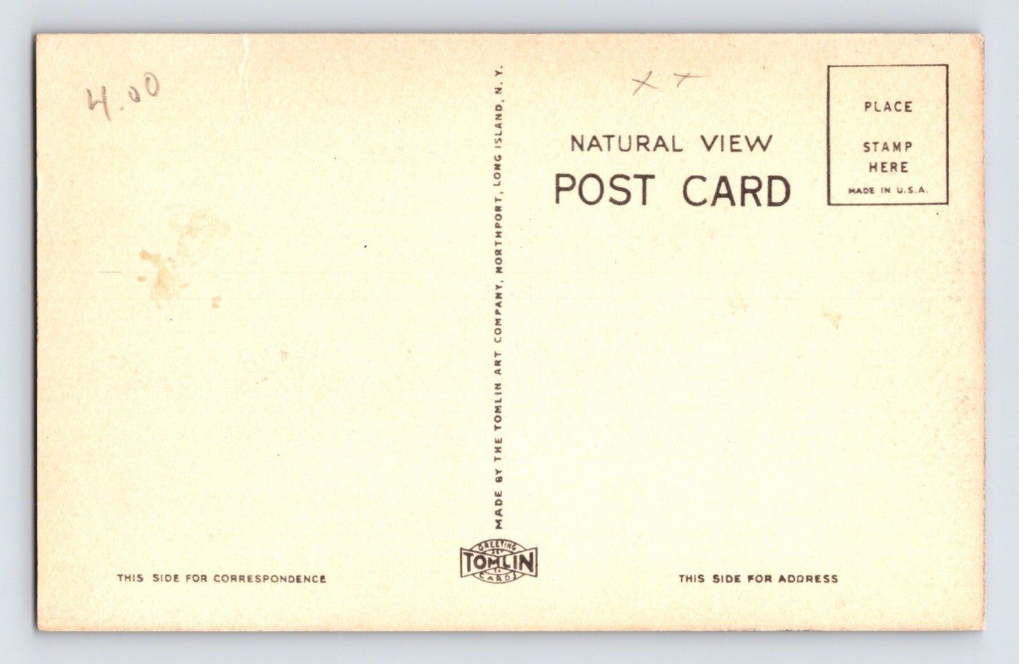 Southold New York Long Island Founders Landing 1930s Postcard Unposted