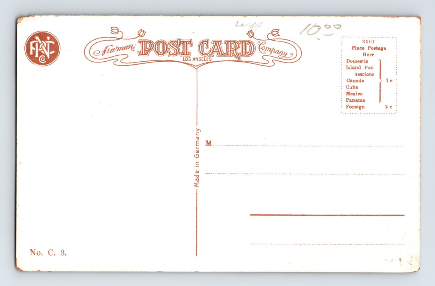 Mt Lowe California Ye Alpine Inn Restaurant 1910s Postcard Unposted