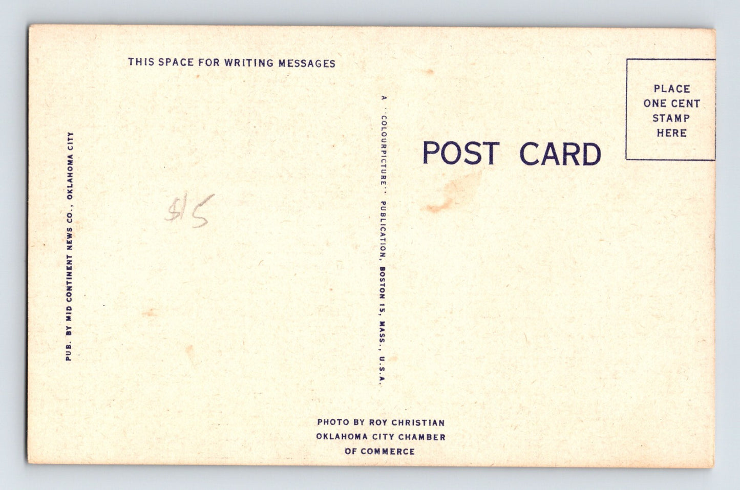 Shawnee Oklahoma Native American War Dance 1940s Postcard Unposted
