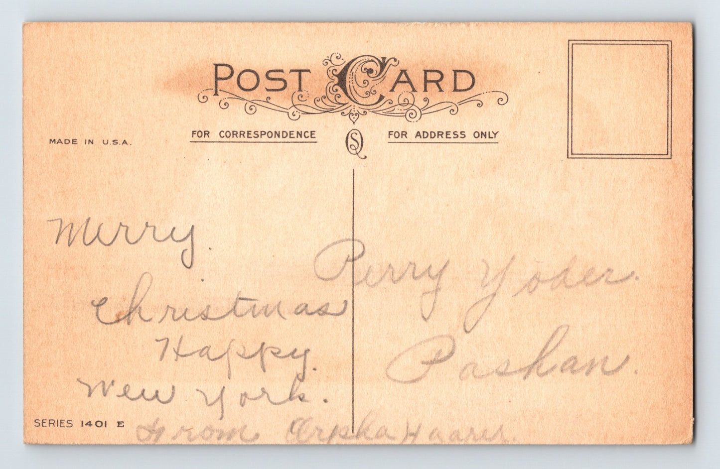 Santa Claus Dancing Elf Toy Doll Mistletoe 1910s Christmas Postcard