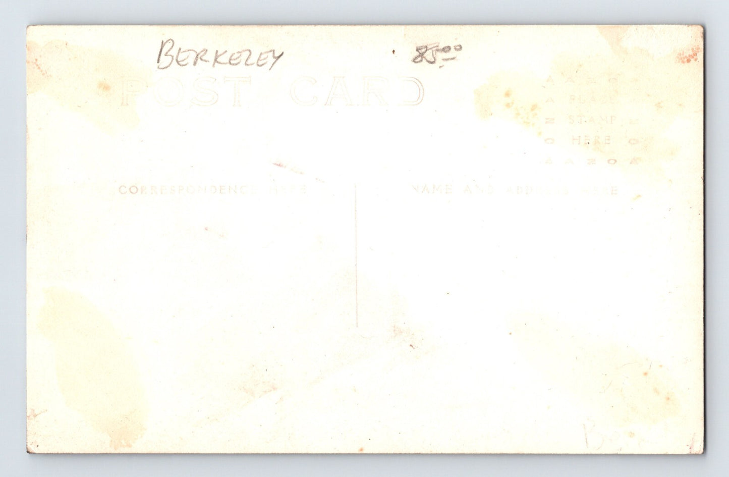 Berkeley California Hay Bale Race Ice Cream 1910s RPPC Postcard Unposted AZO