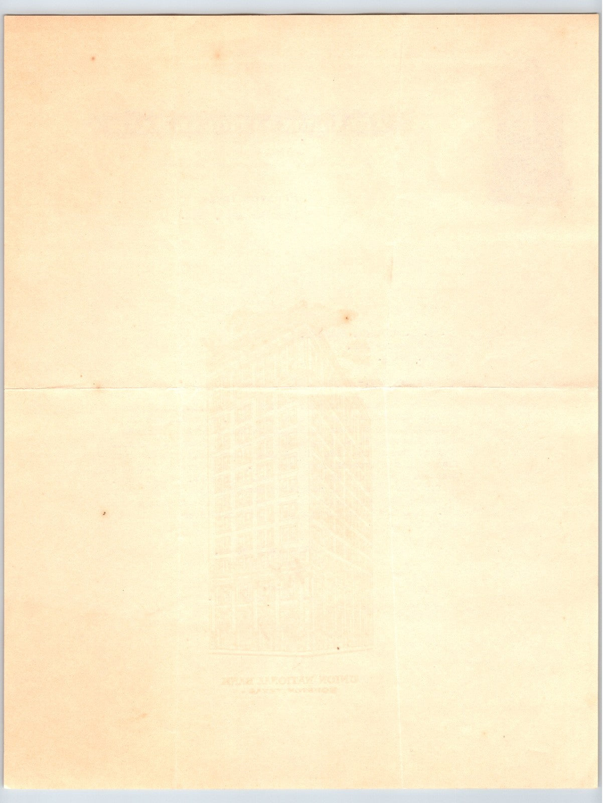 Houston Texas 1914 Union National Bank Letter Farmers State Bank 8.5 x 11