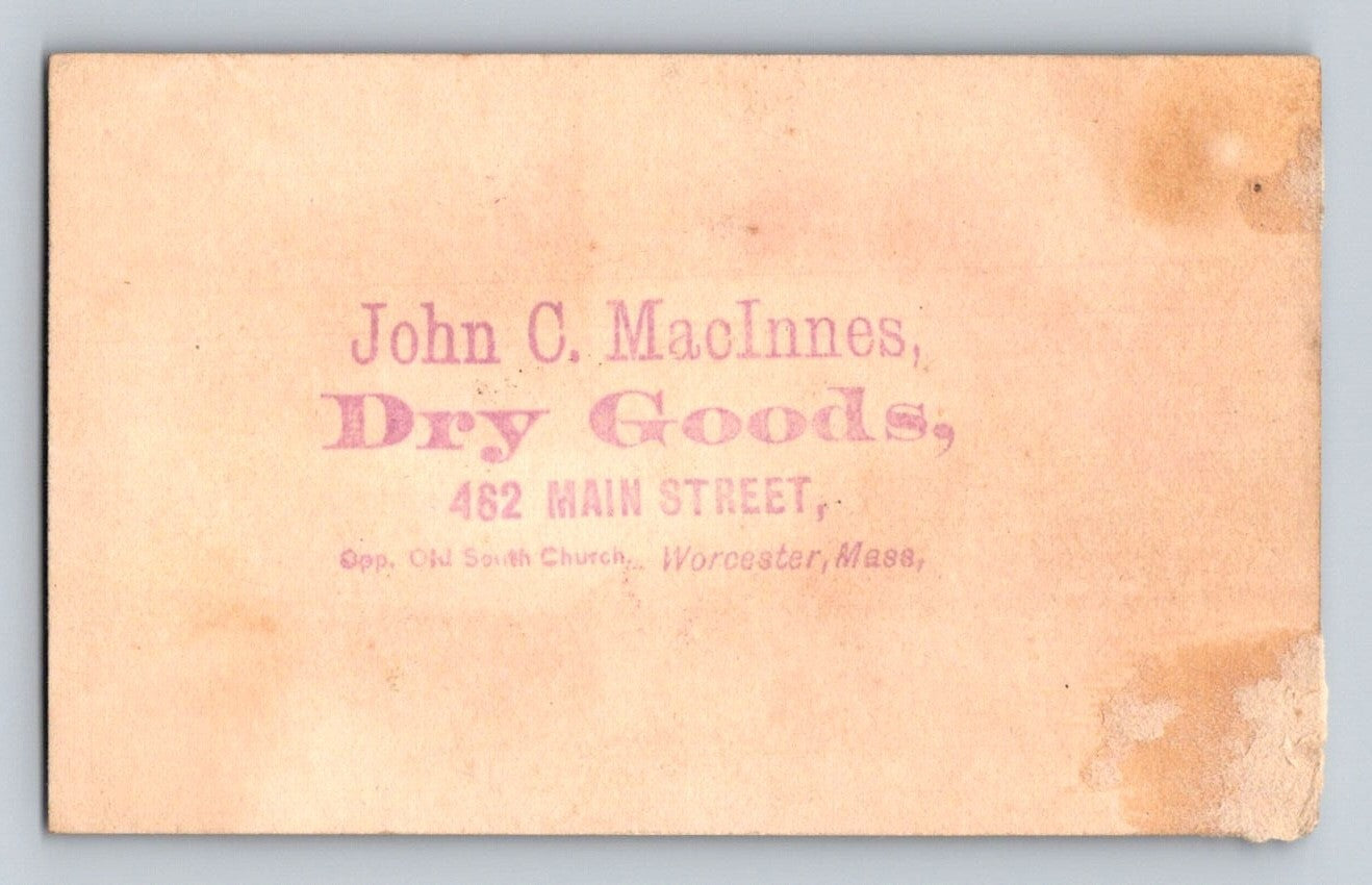 Clark Spool Cotton Mushroom 1890s Victorian Trade Card Worcester MA 2.5 x 4