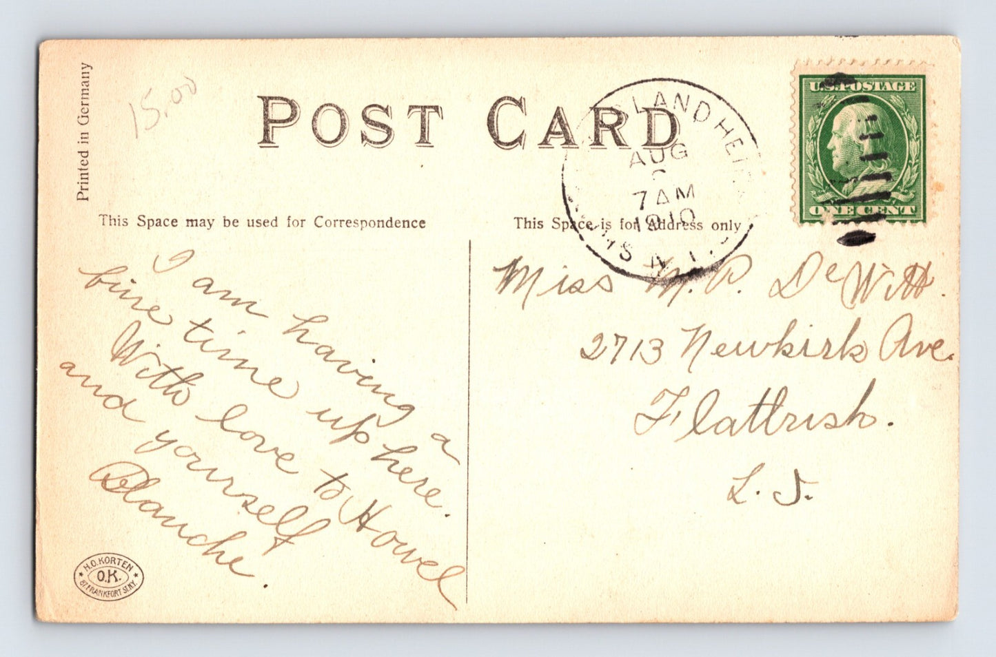 Shelter Island Heights New York Prospect House Annex 1910 Postcard Posted
