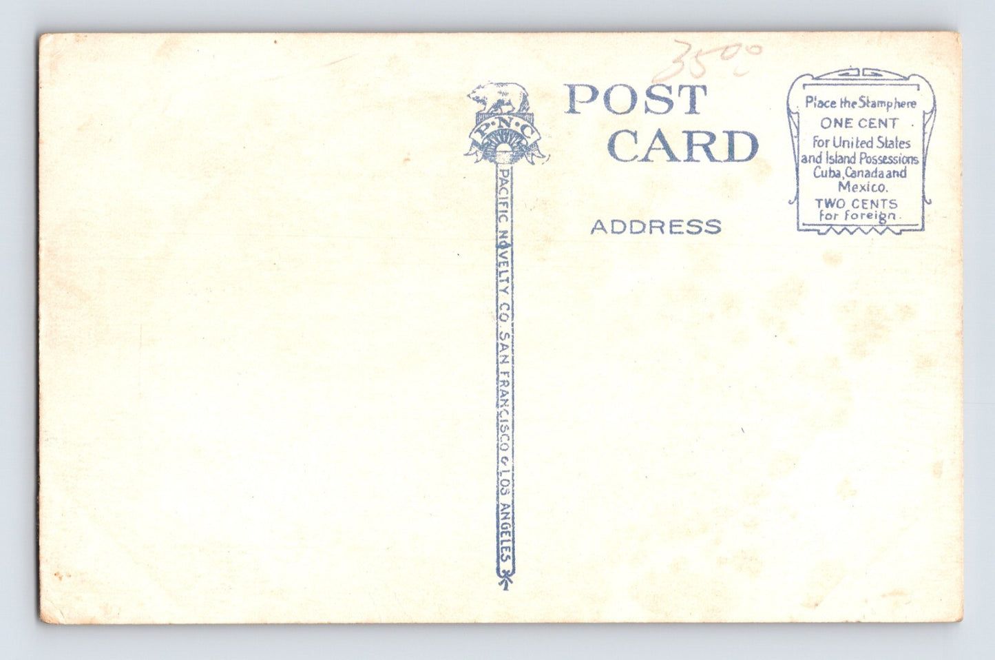 Merced California Bank of Italy Building 1930s Postcard Unposted White Border