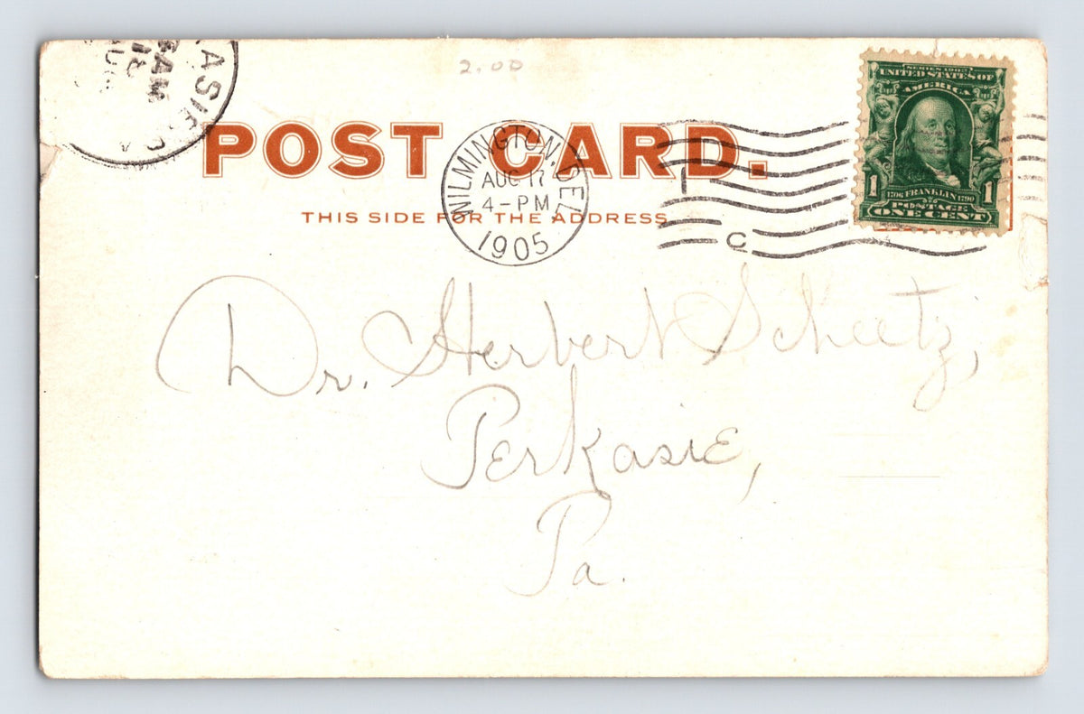 Wilmington Delaware Brandywine Springs Boardwalk 1905 Postcard Posted Undivided