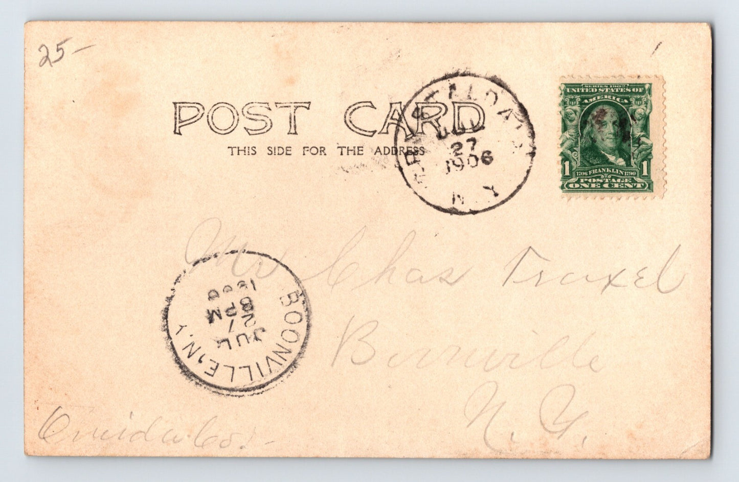 Lowville New York Mill Creek 1906 RPPC Postcard Posted Undivided Back