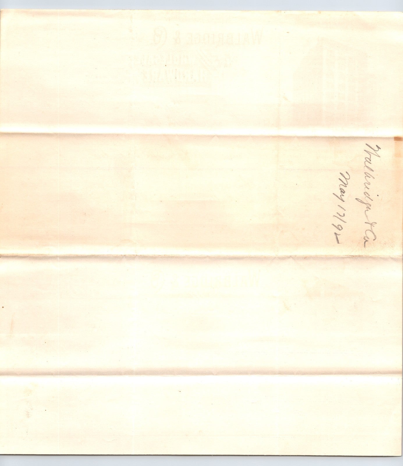 Buffalo New York 1892 Walbridge Wholesale Hardware Billhead - 8.5 x 9
