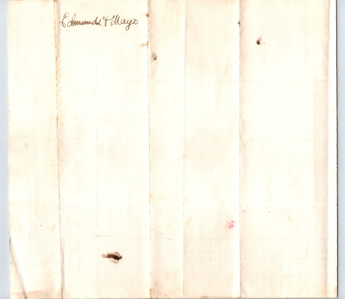 Boston Massachusetts 1886 Edmunds Mayo Boots Shoes Billhead 8.5 x 9
