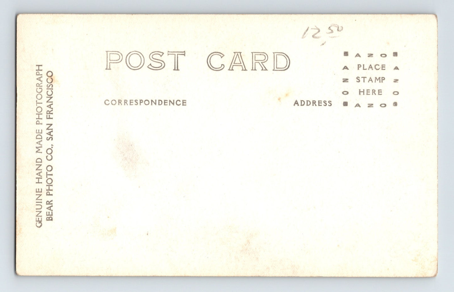 Mendocino California Lanes Redwood Flat Cabin 1930s RPPC Postcard Unposted