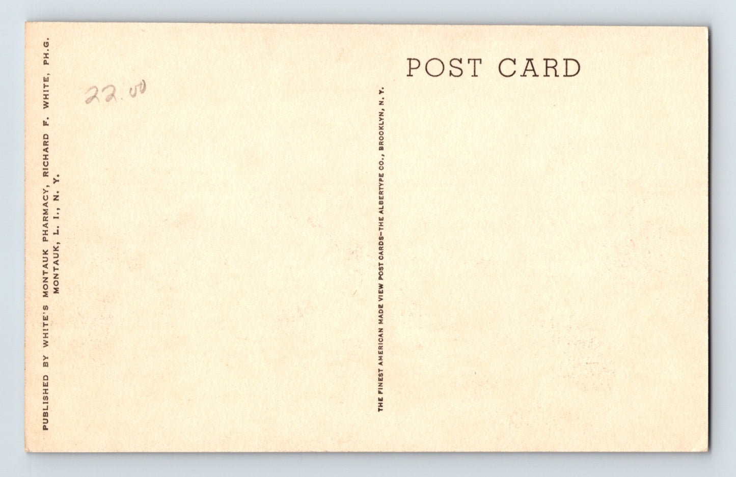 Montauk Long Island New York Gurneys Inn 1930s Postcard Unposted Albertype