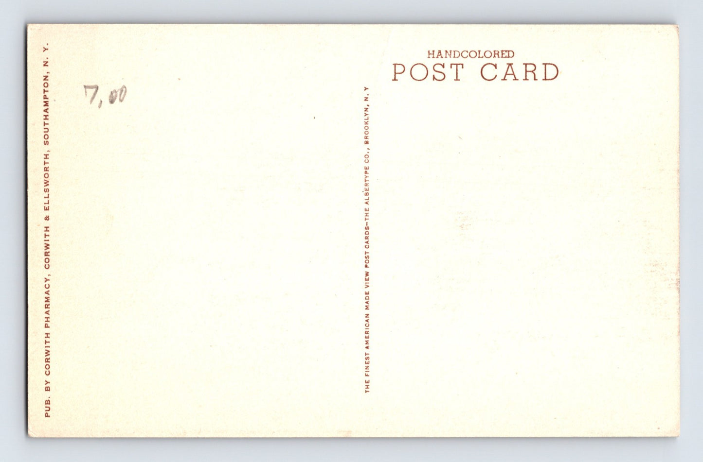 Southampton New York Long Island North Main Street 1930s Postcard Unposted
