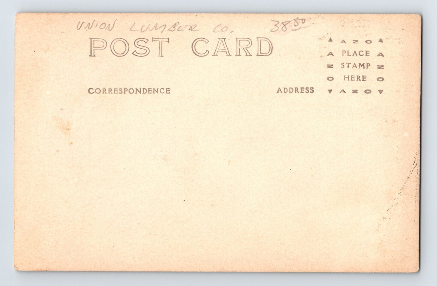 Fort Bragg California Union Lumber Mill 1920s RPPC Postcard Unposted
