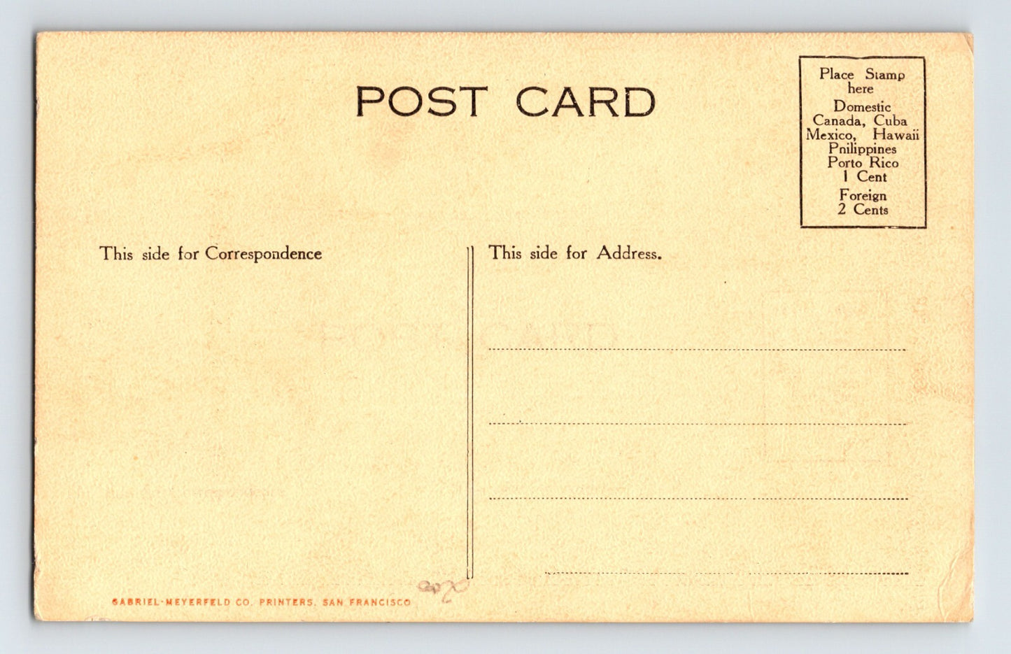 San Francisco California Hotel Herald 1910s Postcard Divided Back Unposted