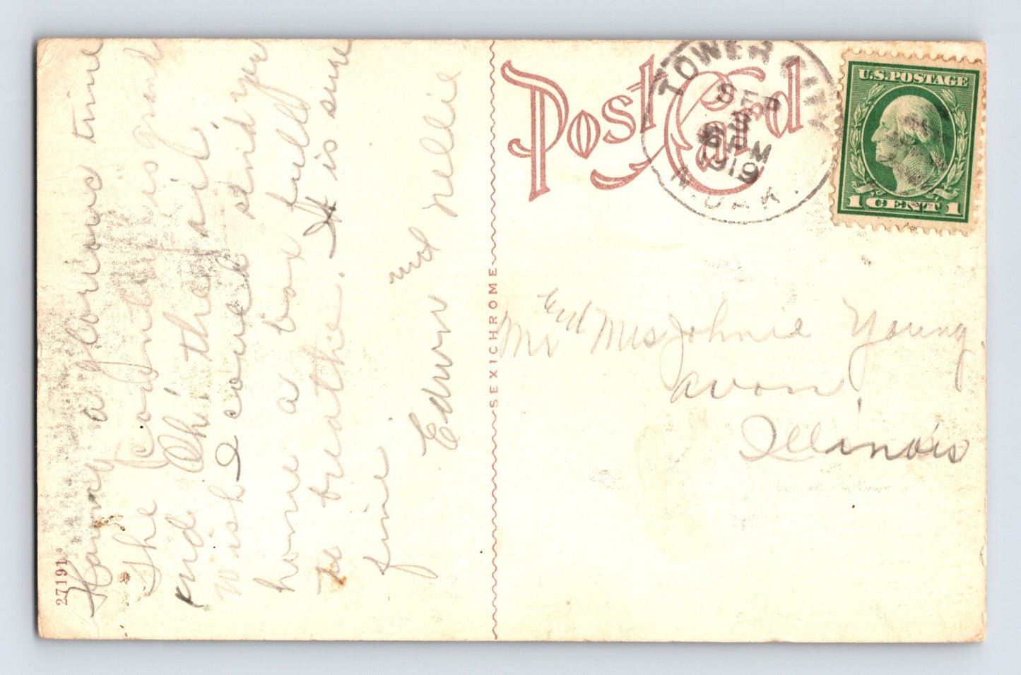 Valley City North Dakota Northern Pacific Railroad High Line Bridge 1919 Postcard