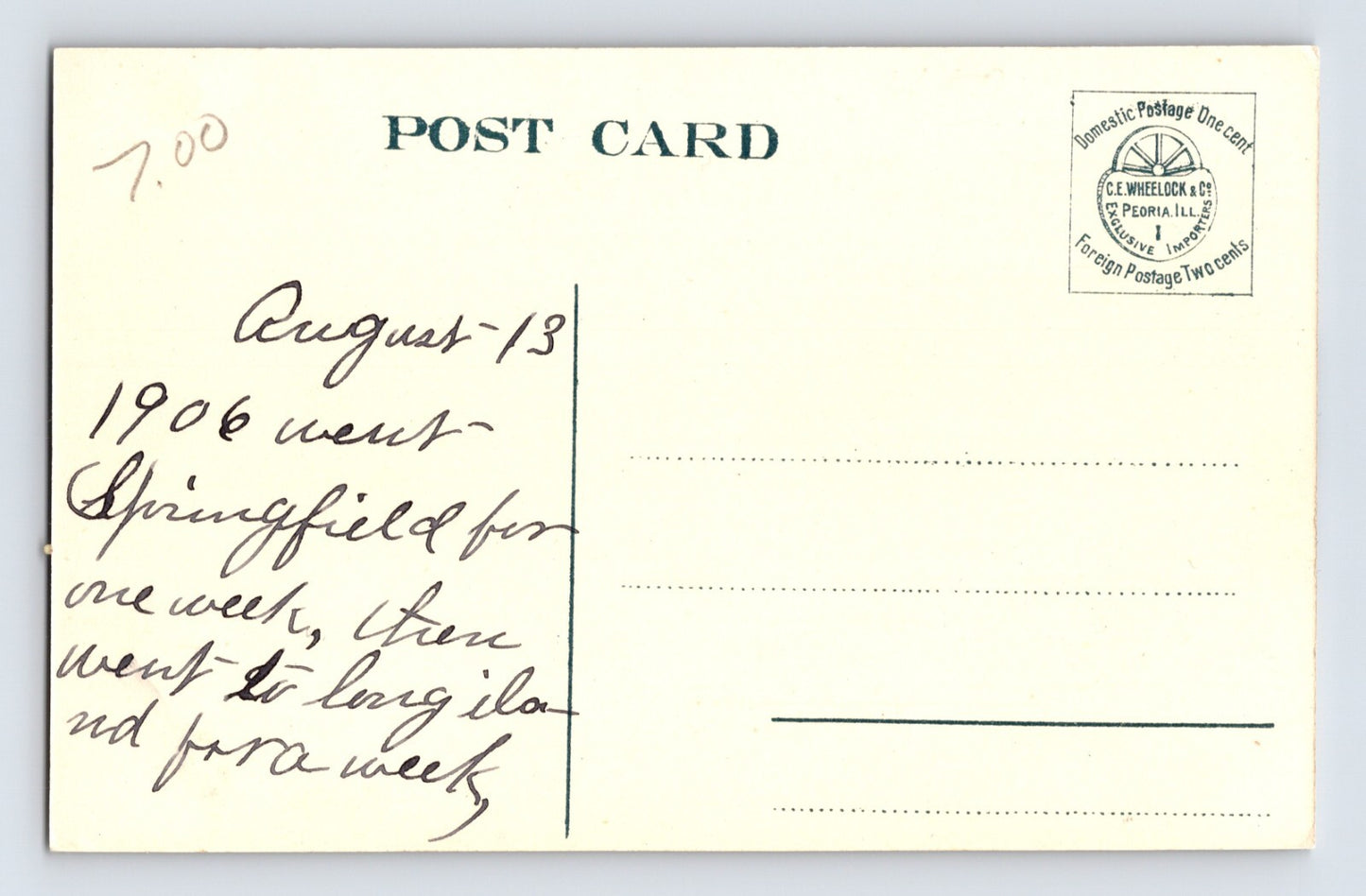 Riverhead New York Long Island Grangebell Park 1910s Postcard Unposted Divided