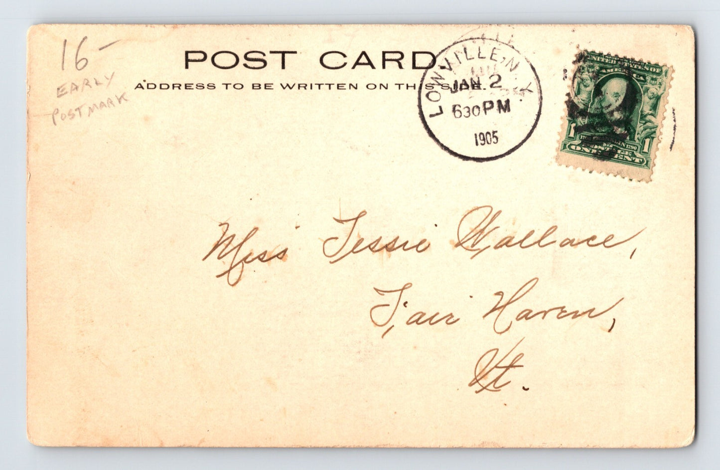 Lowville New York Catholic Church St Peter 1905 Postcard Undivided Back Posted